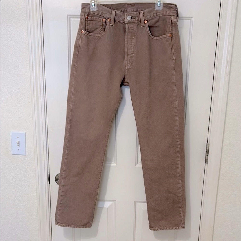 Levi's Men's All Beige Straight Leg Button Fly 501 Size W31 L30
